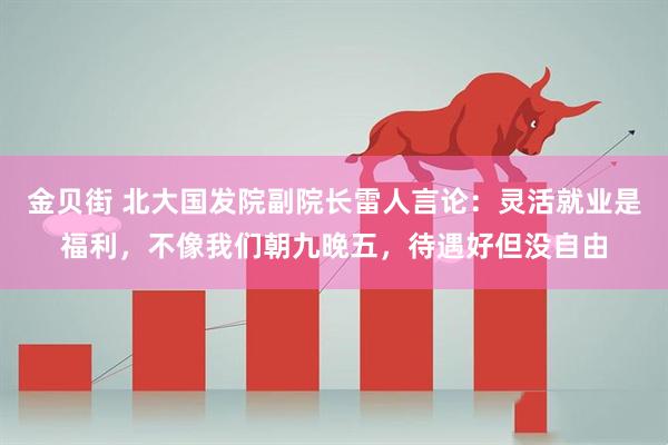 金贝街 北大国发院副院长雷人言论：灵活就业是福利，不像我们朝九晚五，待遇好但没自由